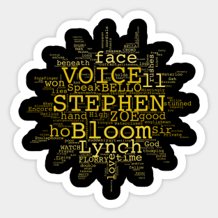 Ulysses Word Cloud (7) Sticker